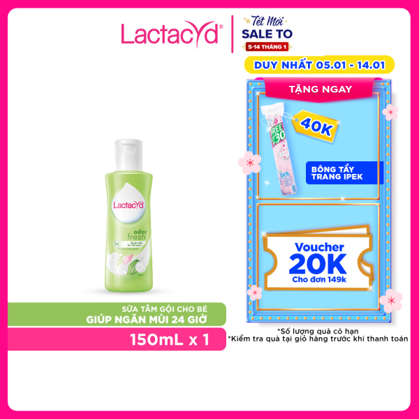 Dung Dịch Vệ Sinh Phụ nữ Lactacyd Odor Fresh Ngăn Mùi 24H 150ml nhập khẩu