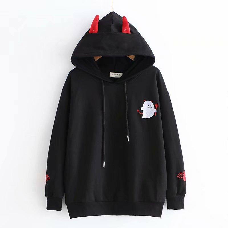 I[MIỄN PHÍ VẬN CHUYỂN] - ÁO KHOÁC HOODIE NỮ  CAO CẤP HÌNH QUỶ CUTE CỰC HOT Chất Vải Cao Cấp Thời Trang Năng Động Trẻ Trung
