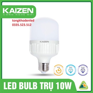 10W Bóng đèn LED búp trụ 10W KAIZEN giá sỉ siêu sáng tiết kiệm điện 80% thumbnail