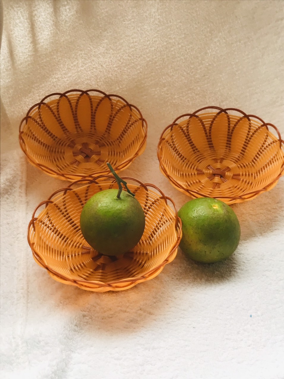Rổ Nhựa Giả Mây Hình Tròn Và Oval