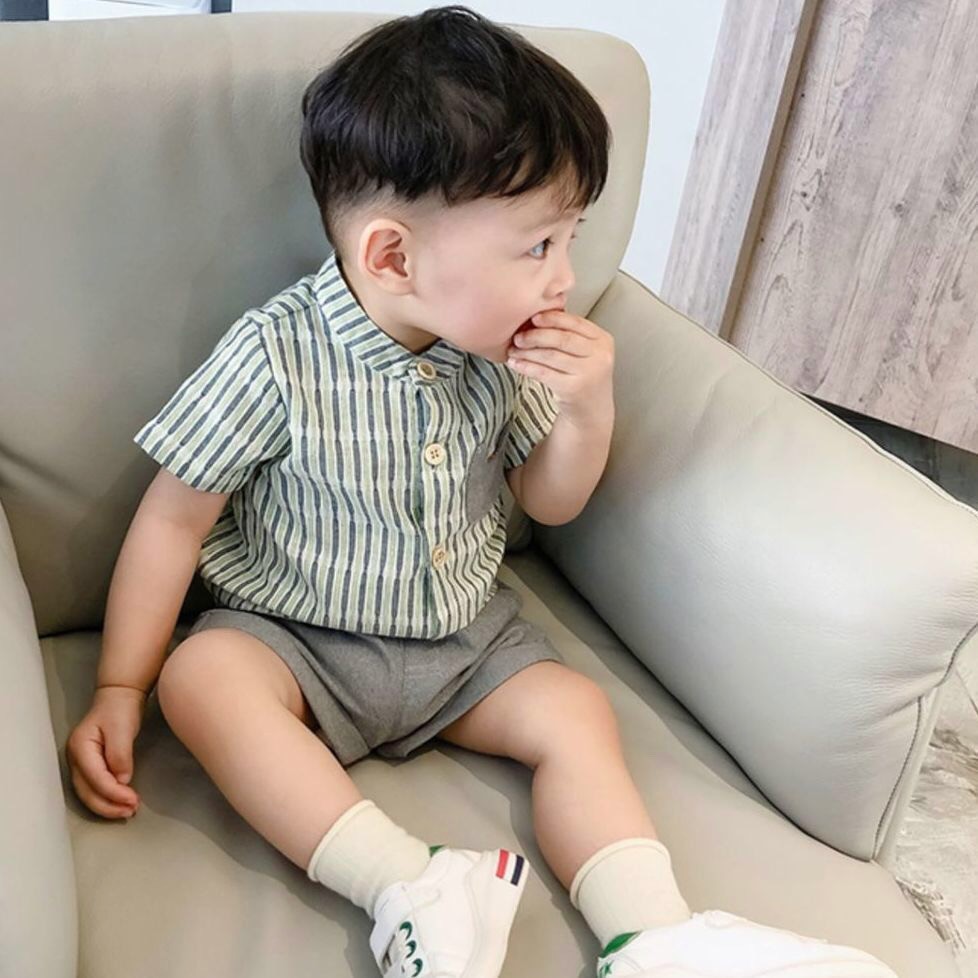 Set Quần Áo Đũi Kẻ Sọc Cho Bé Trai (N00747)