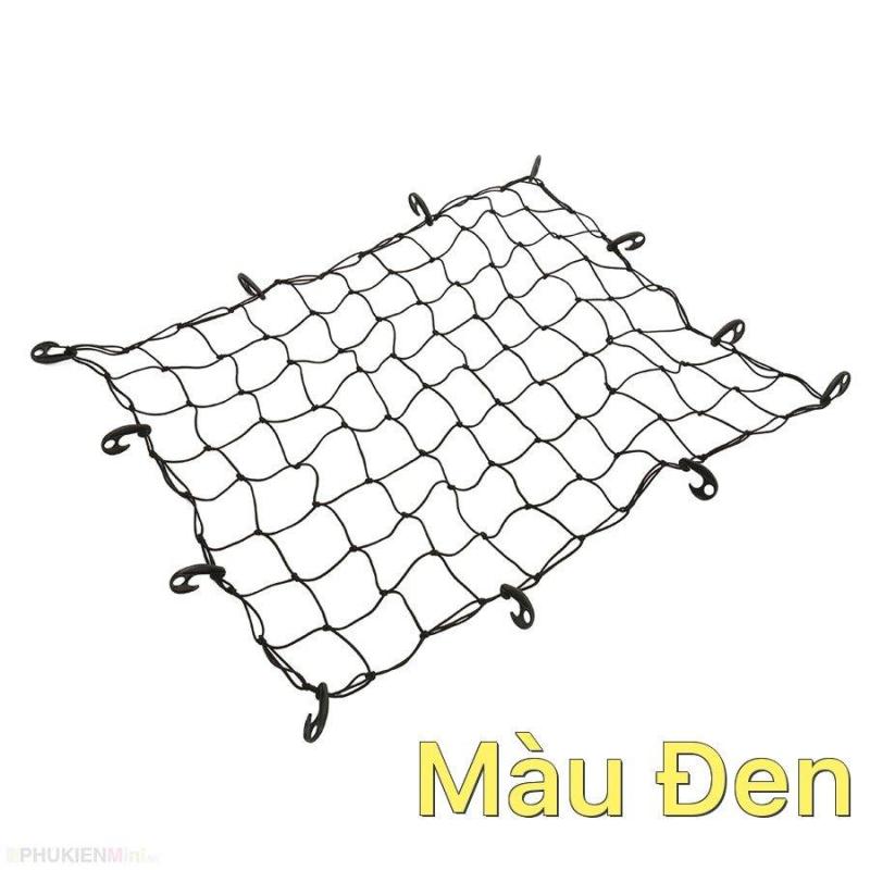 Lưới trùm hàng hoá xe bán tải, ràng buộc cố định đồ chở nóc baga xe hơi ô tô - kích thước 120cm x 80cm Màu Đen