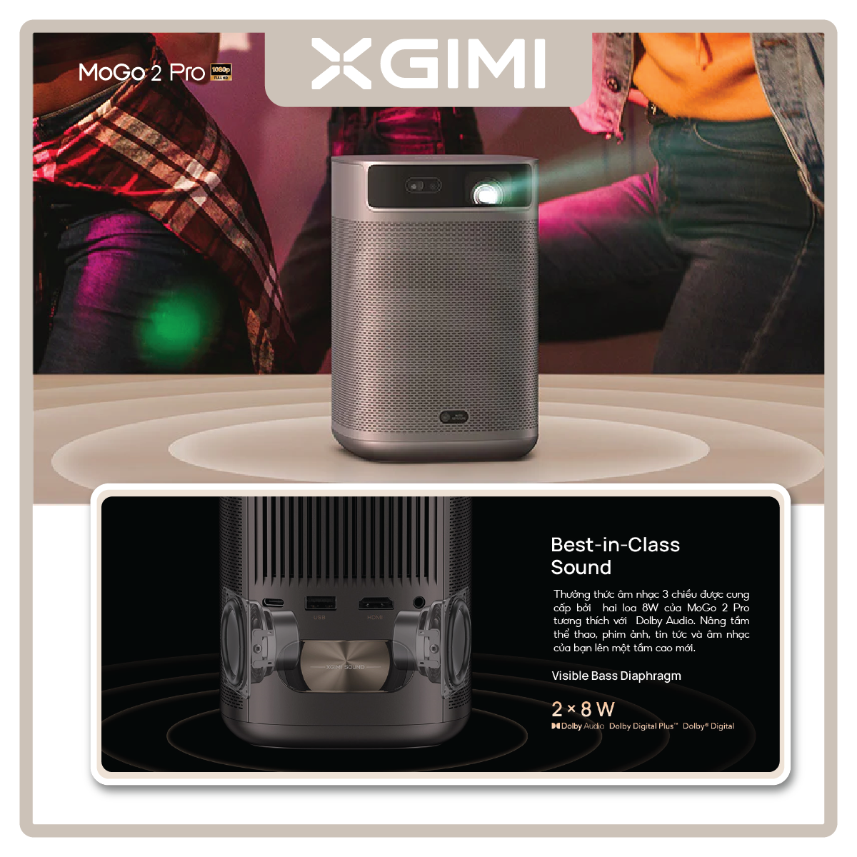 Máy chiếu thông minh Android XGIMI  Mogo 2 pro
