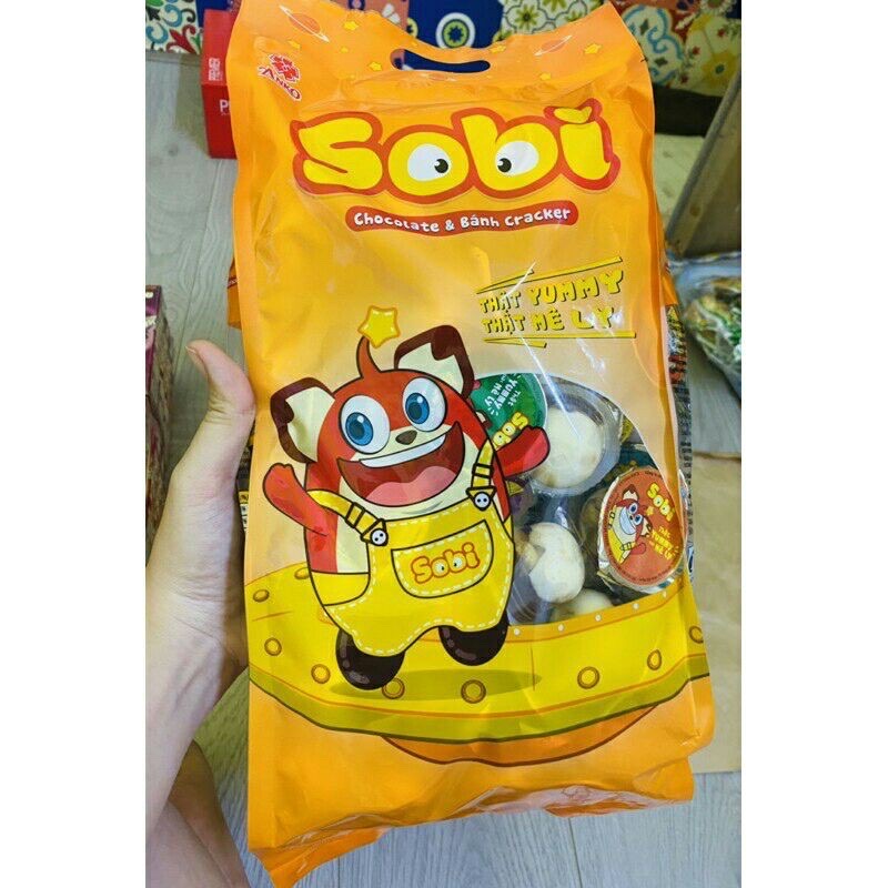 Kẹo thạch Sobi Chocolate và bánh cracker 320g và850g