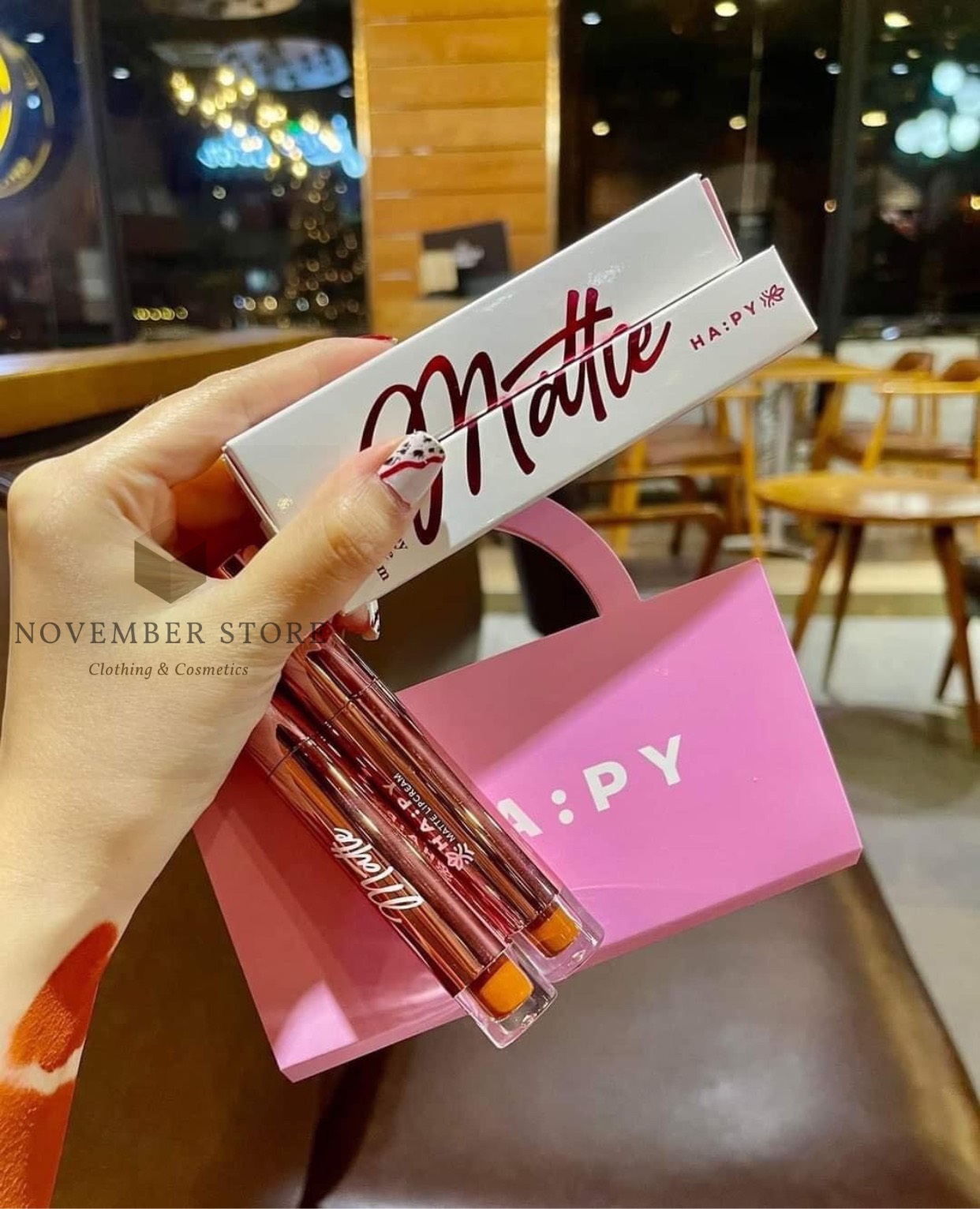 [ MUA 1 TẶNG 1 ] Son kem lì Happy Matte Lipcream