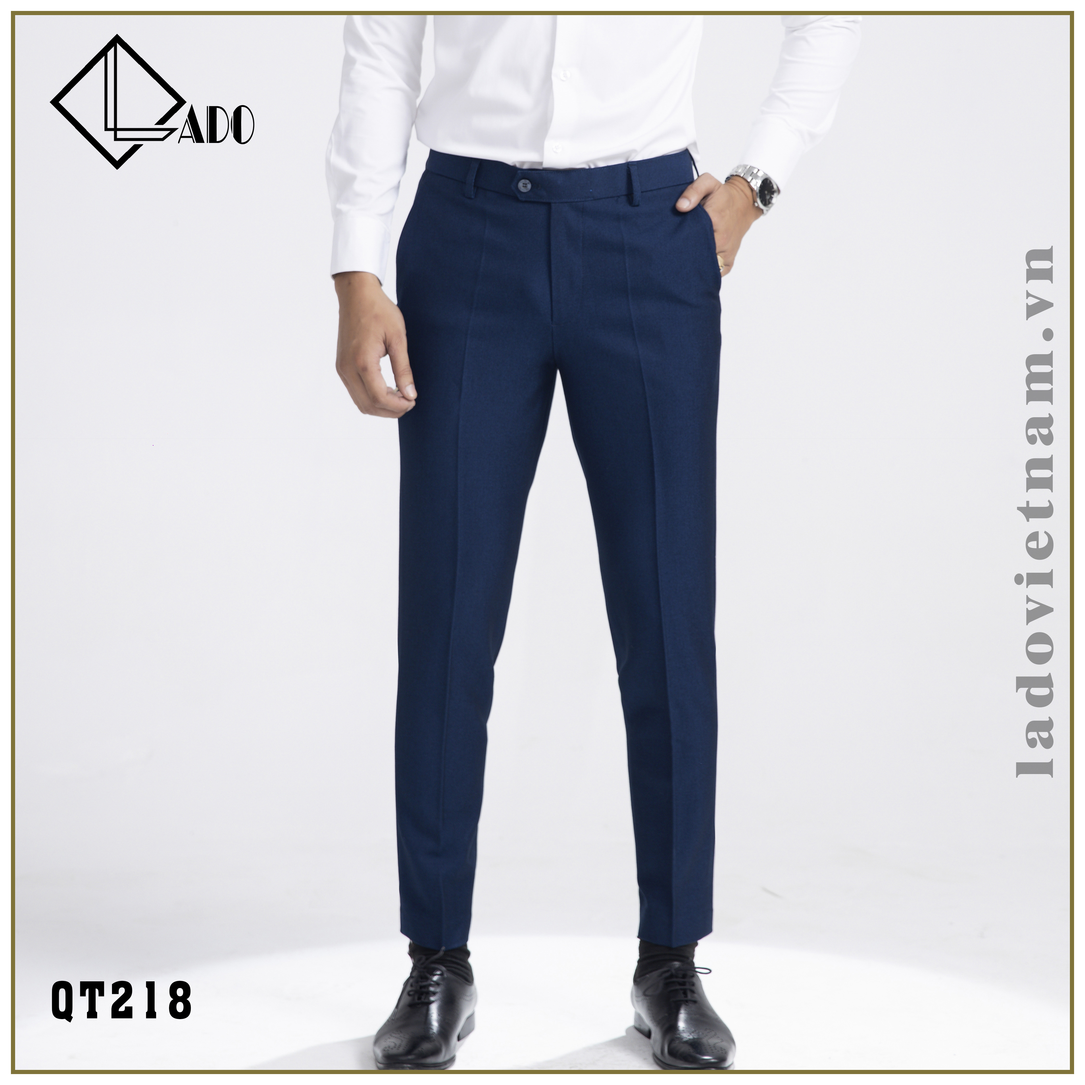 Quần tây nam màu xanh dương lado 218