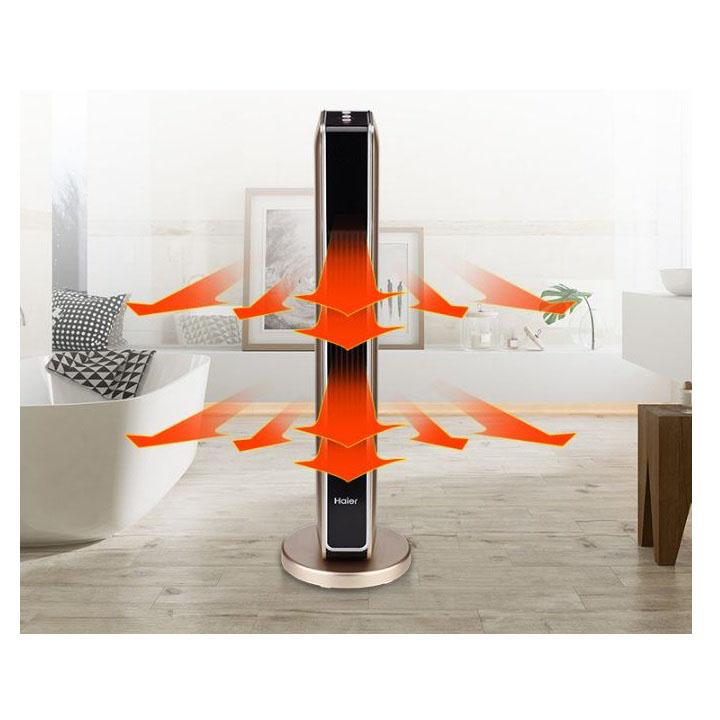 Máy sưởi ấm mùa đông Haier- Quạt sưởi thông minh 2 chiều có điều khiển từ xa, máy sưởi ấm gia đình