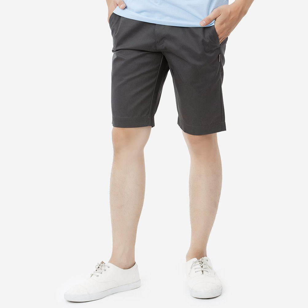 Quần short kaki nam milvus vải cotton cao cấp, form chuẩn mvs018m