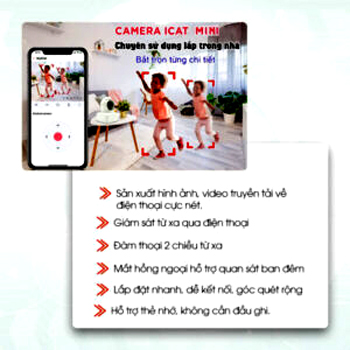 Camera Wifi thông minh Icat Mini - Hunonic ( Hàng Việt Nam chính hãng, Bảo hành 1 năm lỗi 1 đổi 1)