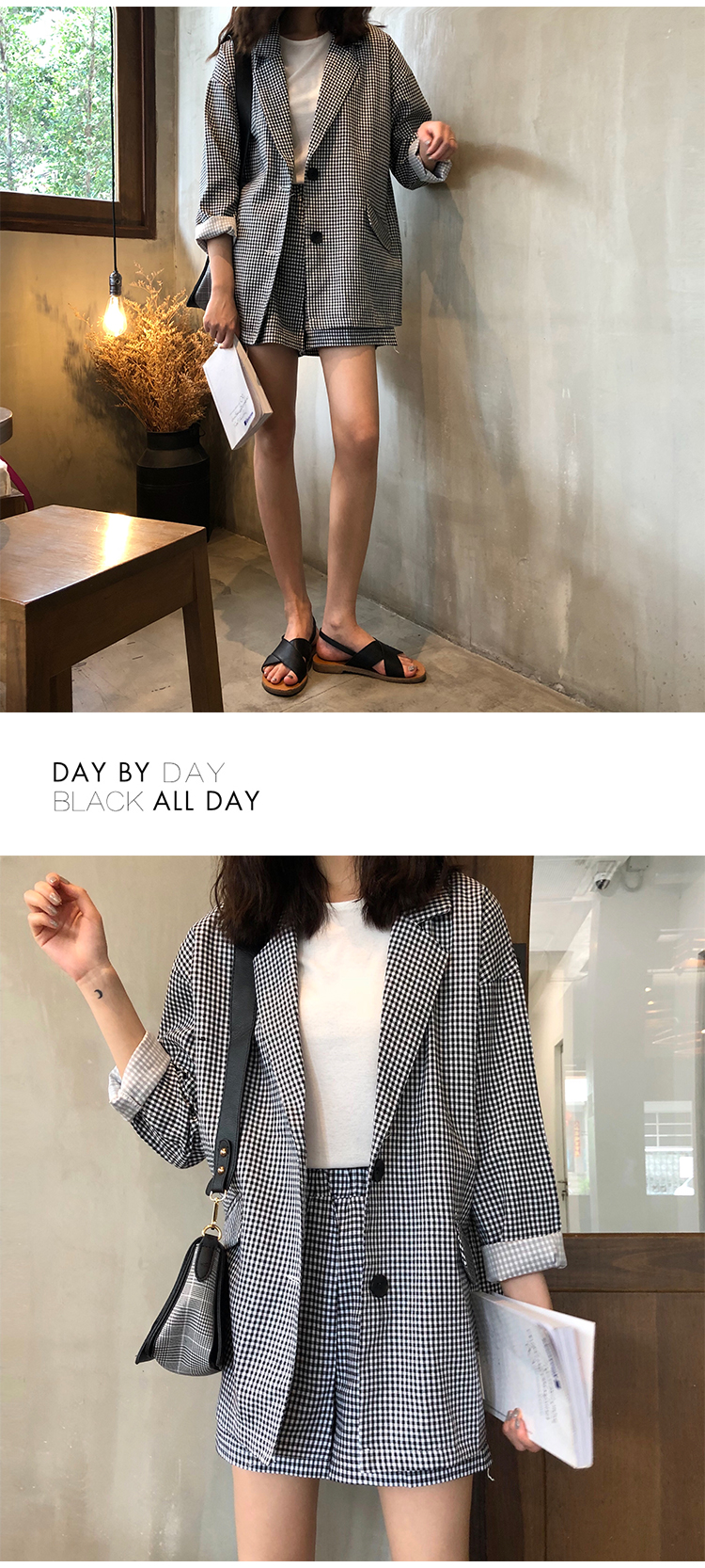 [HCM]Set vest caro Hàn Quốc (áo vest+short)