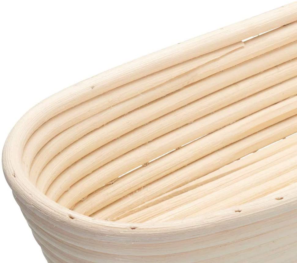Handmade Oval Natural Rattan Banneton, Bread Proofing Basket, Wicker Baking Brotform