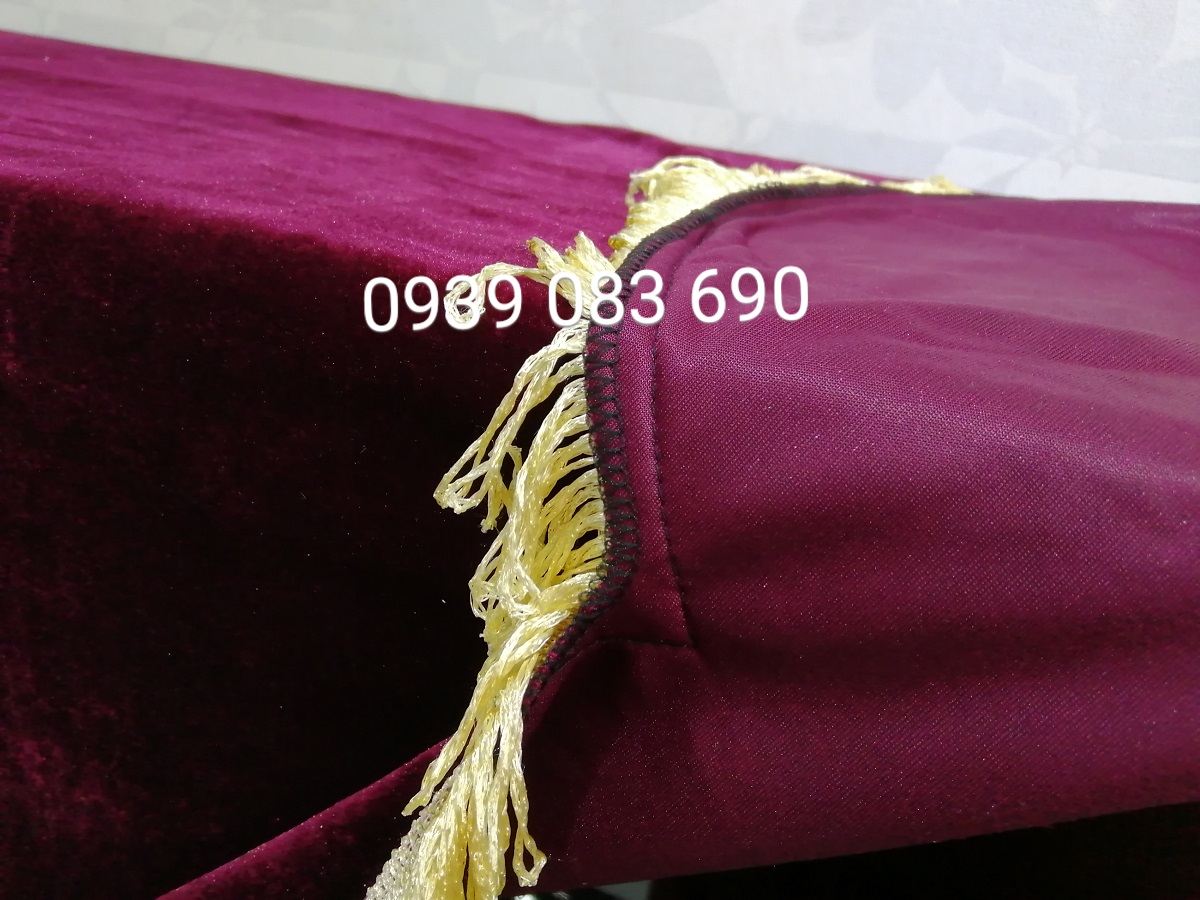 [HCM]KHĂN PHỦ ĐÀN PIANO NHUNG ĐỎ ĐÔ DÀY ĐẸP