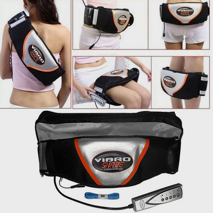 Đai massage giảm mỡ bụng, Đai massa Vibro Shape Pro giảm mỡ hiệu quả, thư giãn, giảm các cơn đau lưng, đau cổ, vai gáy ( tặng ngay 1 thước dây đo 1 mét)