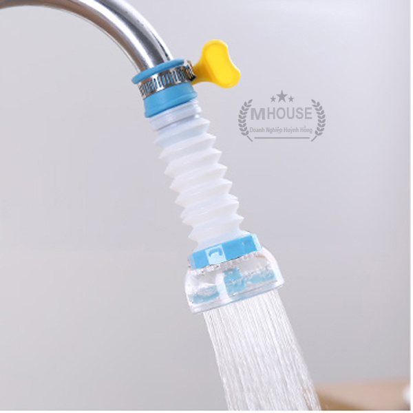 Water Filter Splash KitChen Shower Tap Water Spray Water Saver 360 Rotating Faucet Water Filter Telescopic Water-Saving Nozzle with Filter Faucet Fits Standard Faucets No-Cracking No-Leakage