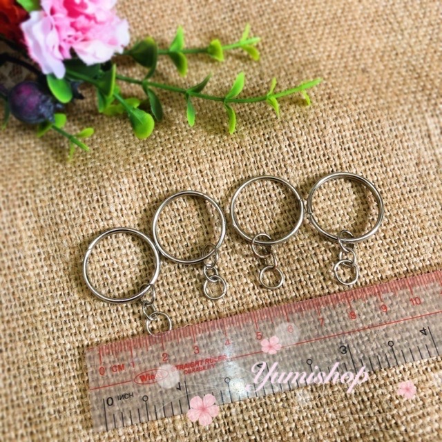 Set 100 Móc Làm Móc Chìa Khóa Phụ Kiện Thủ Công Handmade