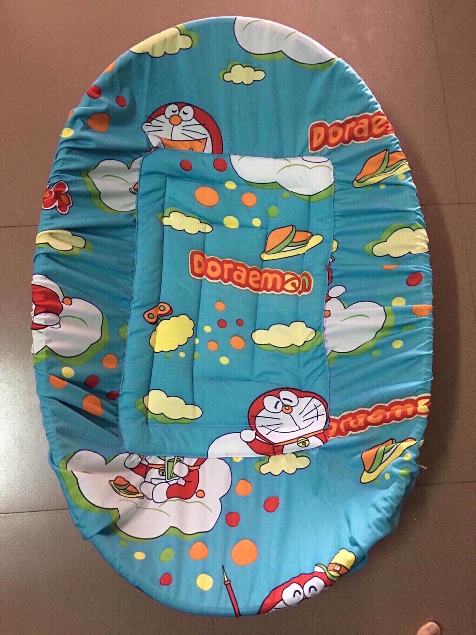 Combo Nôi Tre Đặt Võng 90x60cm (Size M) + Nệm Lót (Tặng vòng dâu tằm)