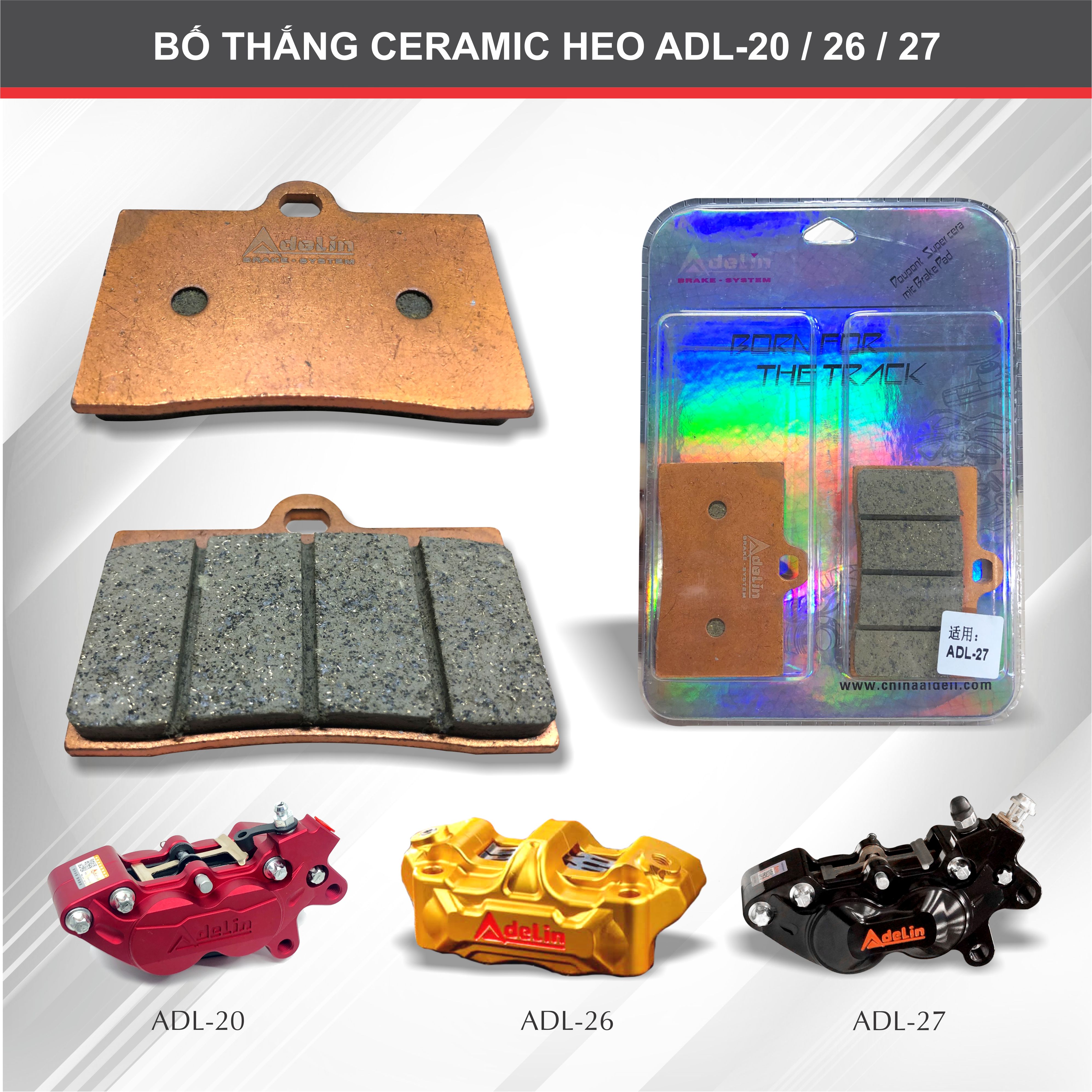 Bố Thắng (má phanh) CERAMIC cho các dòng heo ADELIN