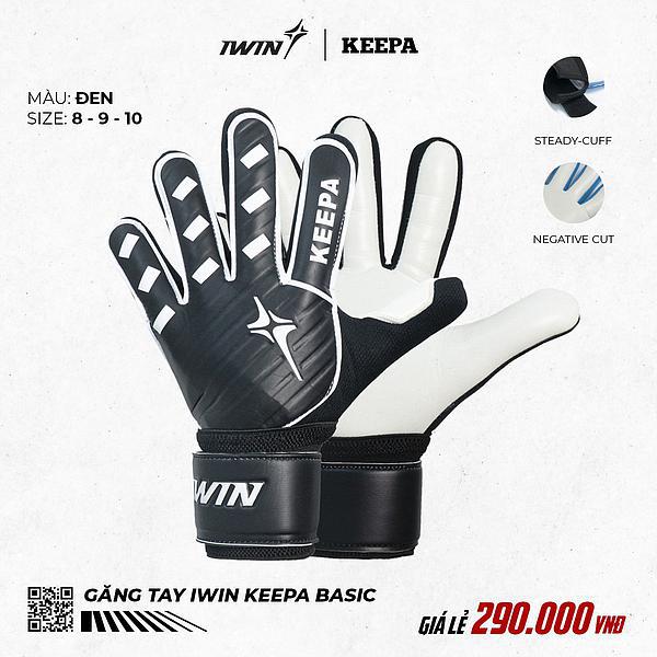 [ CHÍNH HÃNG] Găng tay thủ môn Iwin Keepa Basic có xương trợ lực