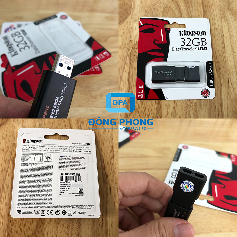 USB 3.0 Kingston 32GB DT100G3 Tốc Độ Cao