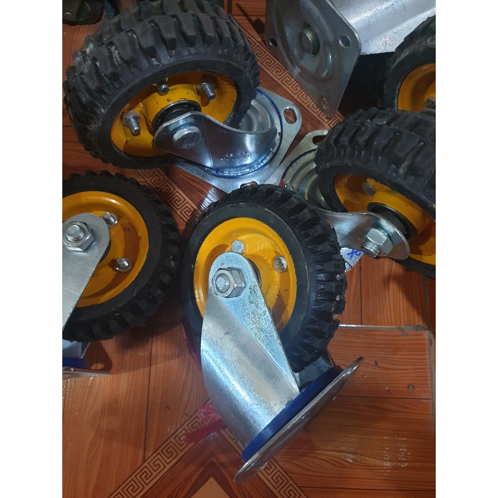 GIẢM 50% BỘ 1 BÁNH XE ĐẨY HÀNG CỐ ĐỊNH CAO CẤP LOẠI 18CM