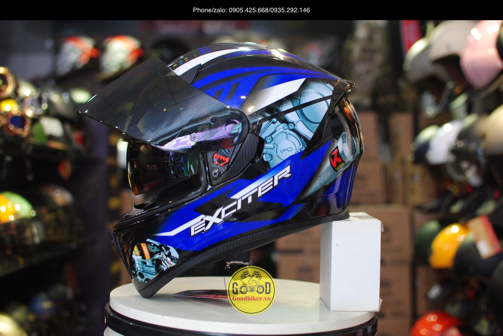 Mũ Fullface 2 kính ROC 05 tem Yamaha Exciter GP