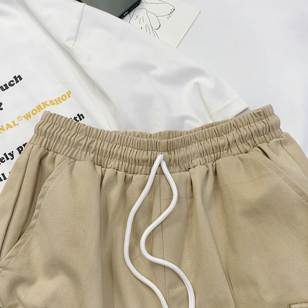 Quần Short Kaki Phối Khóa PACI SHORT Unisex