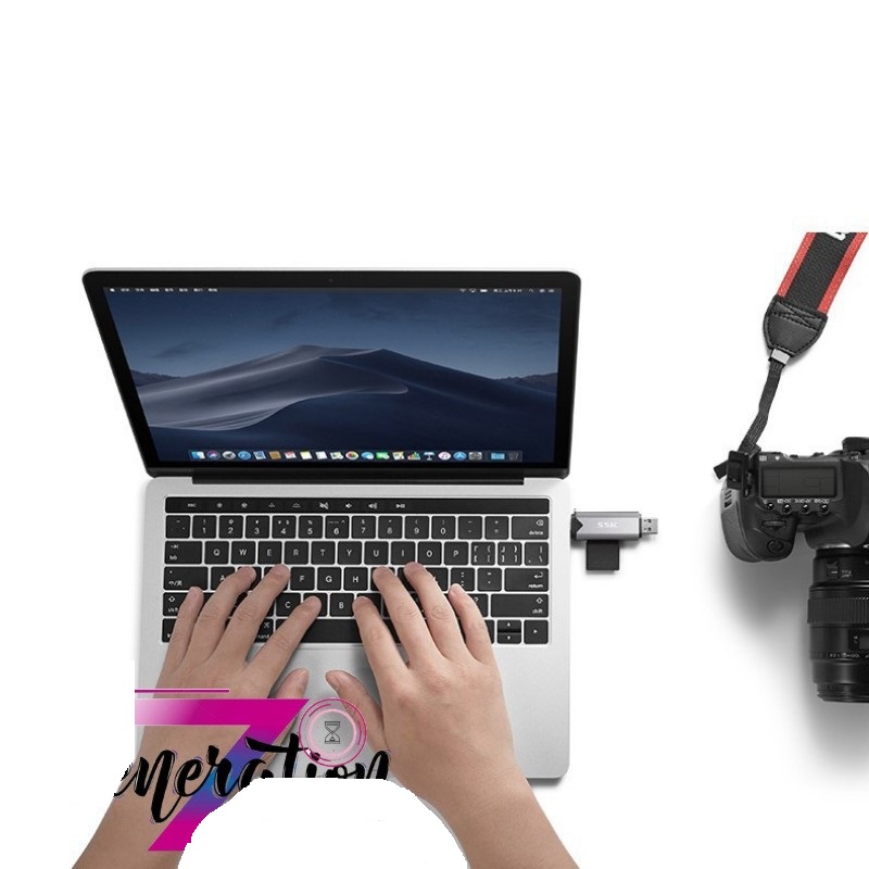 Đầu đọc thẻ nhớ đa năng SSK SCRM390 TypeC & USB 3.0 - đọc thẻ SD/TF Card (Xám) Phụ kiện 1986