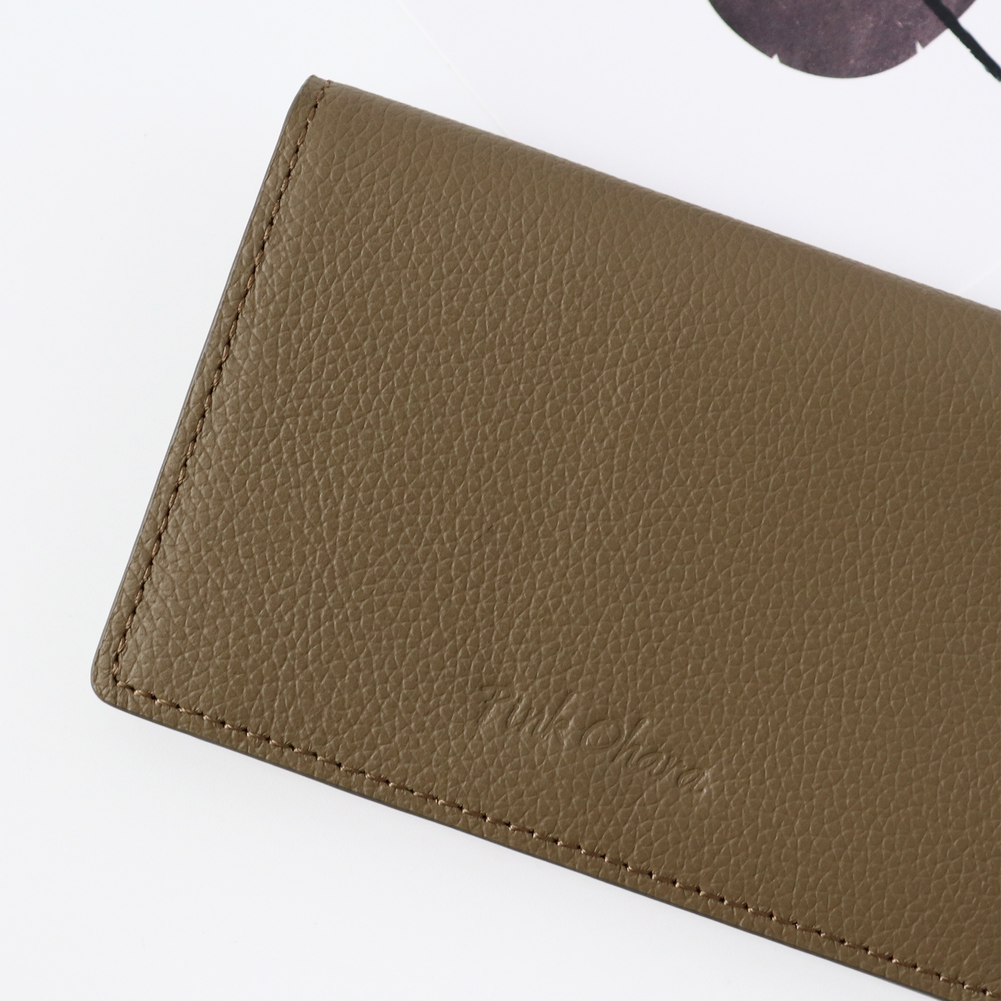 Ví đựng thẻ card Mundo - da bò vân hạt nhập Nhật