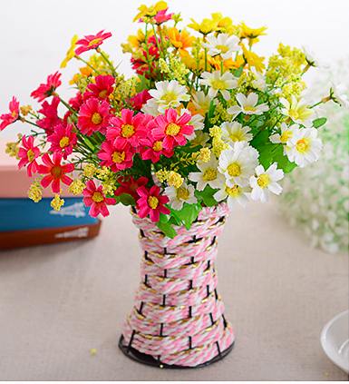 Hoa Giả -28 bông Hoa Lụa cúc nhí 7 cánh - HG82