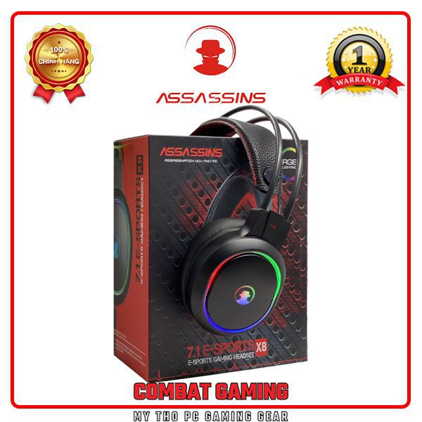 Tai nghe gaming assassins x8 - 7.1 rgb