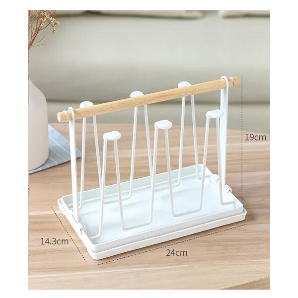 Khay úp ly kèm khay hứng nước tiện lợi