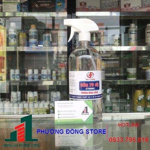 Cồn 70 độ chai 1 lít có vòi xịt