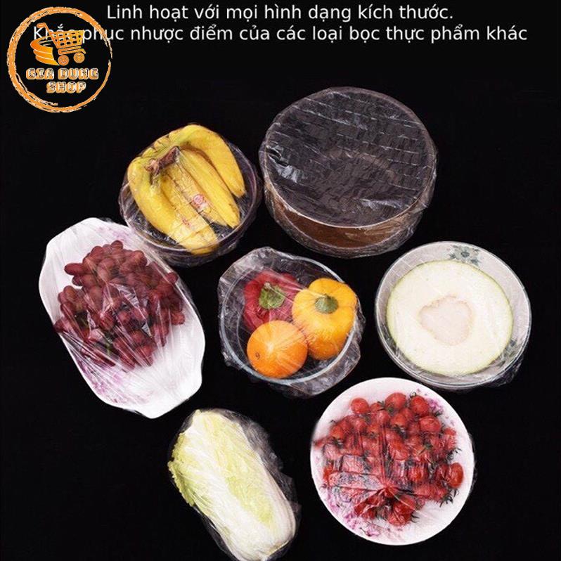 Màng Bọc Thực Phẩm Co Giãn Có Chun Hình Túi Gấu (Set 100 Chiếc)