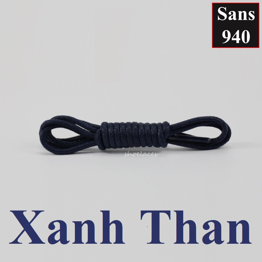 Dây giày tròn sáp 3mm buộc giầy da Sans940 boot bốt sneaker thể thao ngắn 60cm 70cm 80cm 90cm dài 1m 1m2 1m4 1m6 1m8