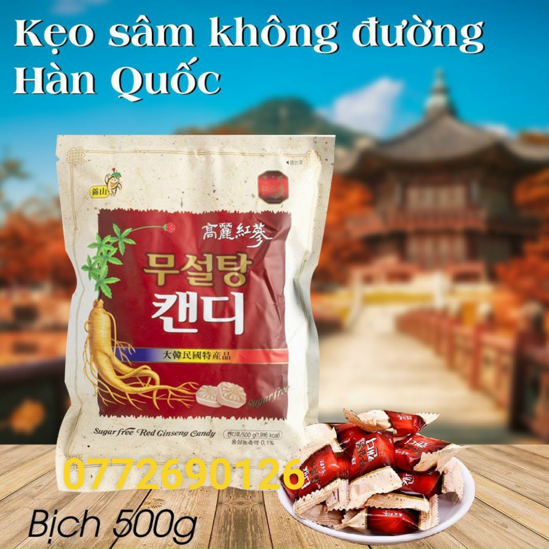 Kẹo sâm ít đường Hàn Quốc 500g