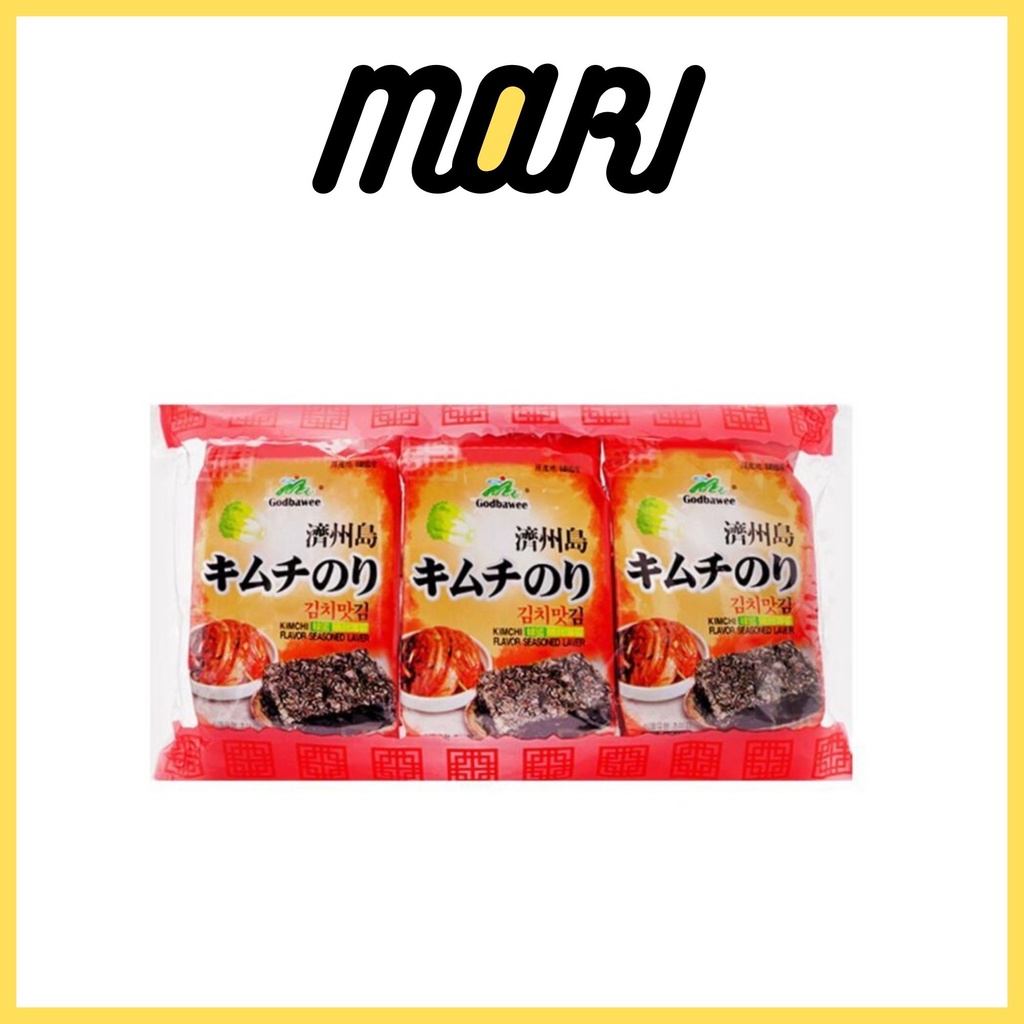 Rong Biển Vị Kimchi Godbawee 15G (Lốc 3 Gói)