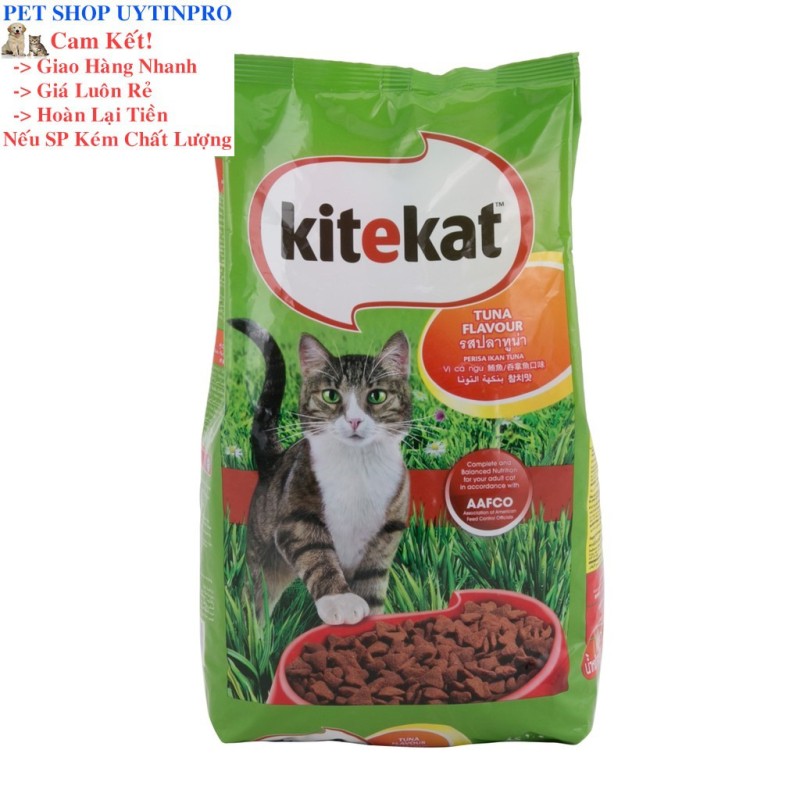 THỨC ĂN CHO MÈO DẠNG HẠT KITEKAT Vị cá ngừ Túi 1.4kg xuất xứ Thái Lan
