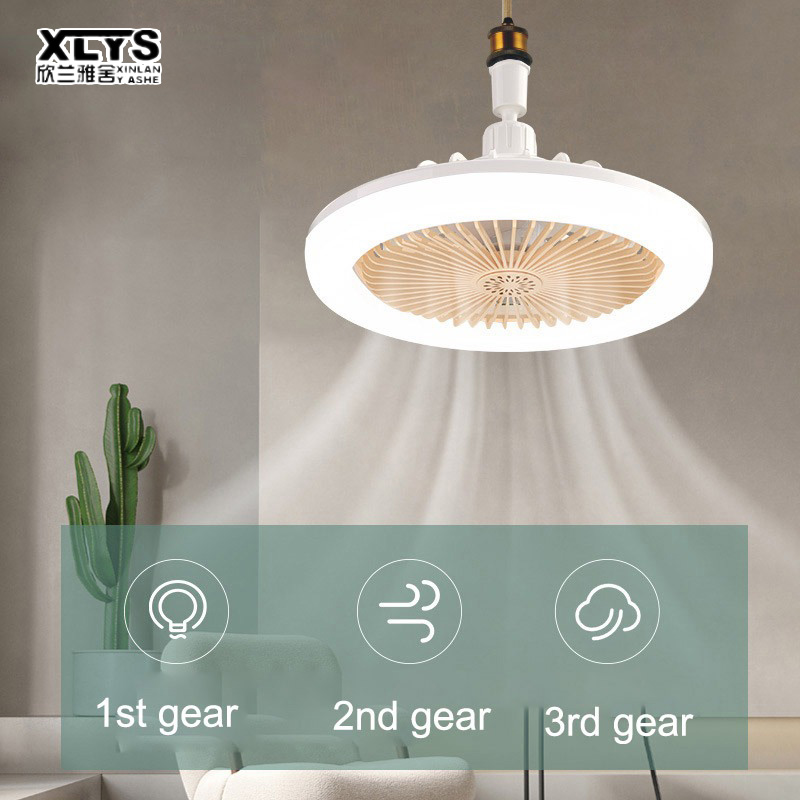 LED ceiling light fan light e27 screw modern simple aromatherapy fan light bedroom light living room light household ceiling fan light