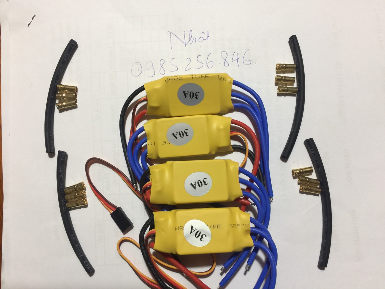 Bộ điều tốc 30A (dưới 1400kv), 40A không chổi than (esc không chổi than), Đã gồm jack chuối