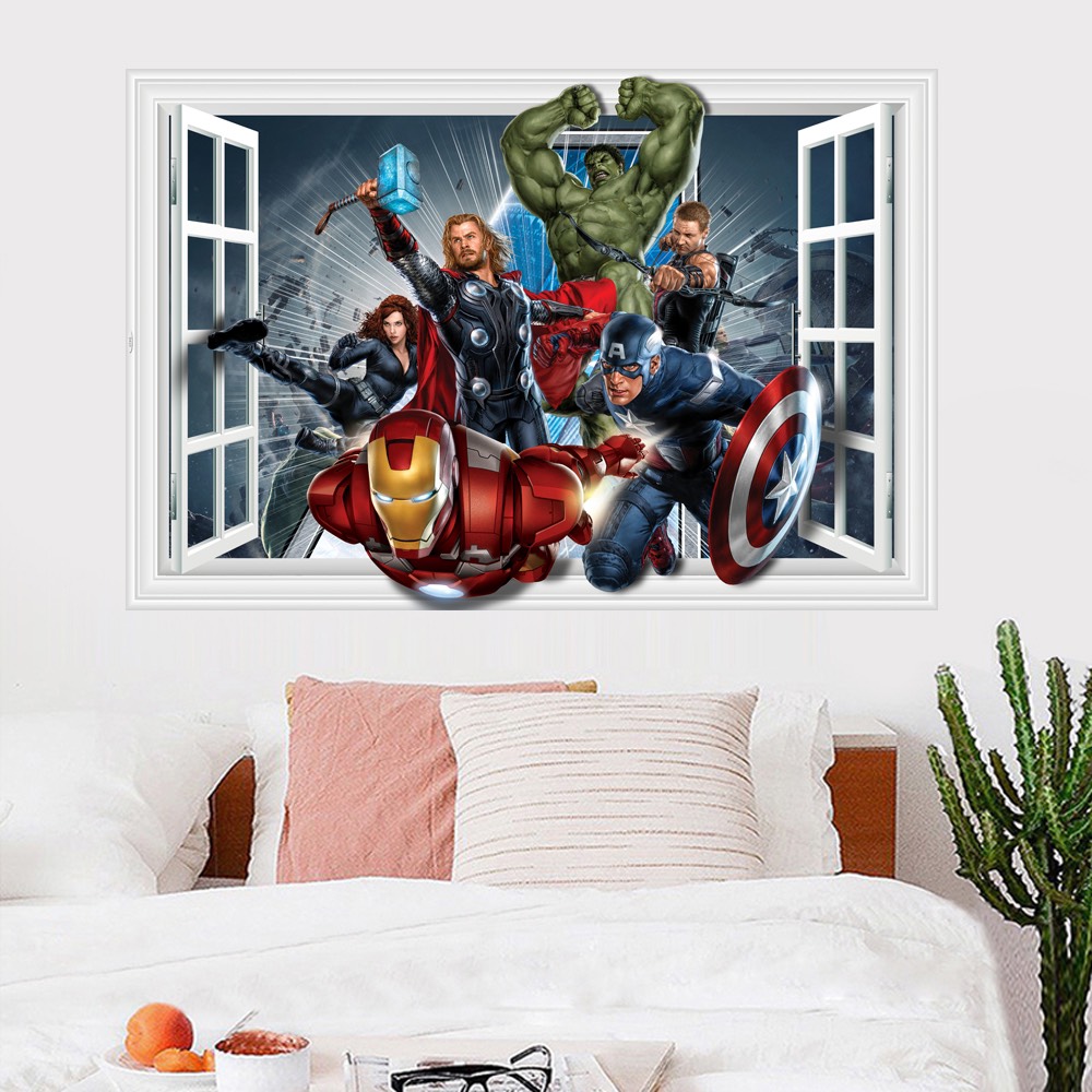 Decal trang trí tường - Cửa sổ những chiến binh anh hùng