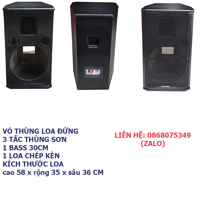 Vỏ thùng loa 3 tấc thùng sơn - 1 cặp