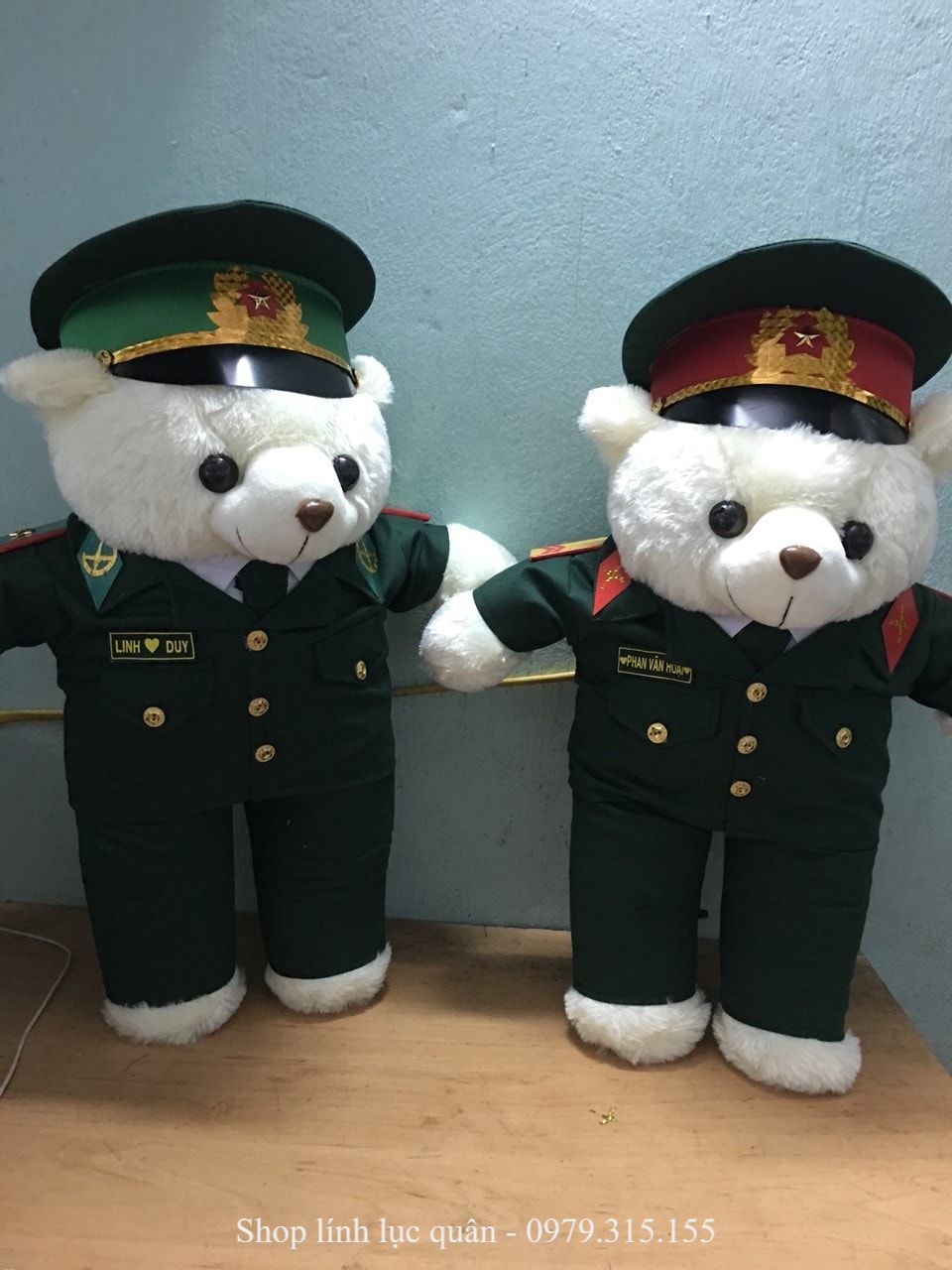 GẤU BÔNG MẶC ĐỒ LÍNH BIÊN PHONG 55cm