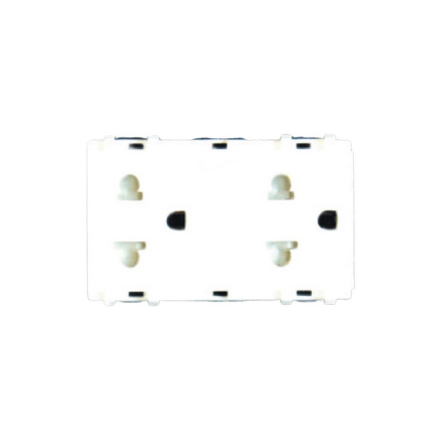 Ổ CẮM ĐÔI 3 CHẤU A50-A60 MPE (A6UES2)