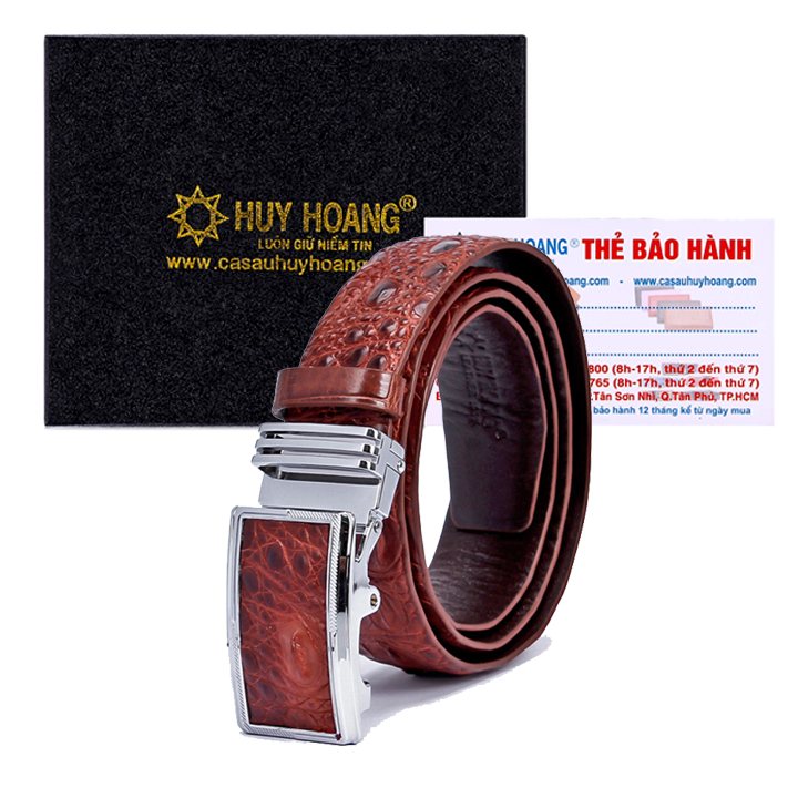 3,5p black red brown men's genuine crocodile leather belt hk4204-06-70