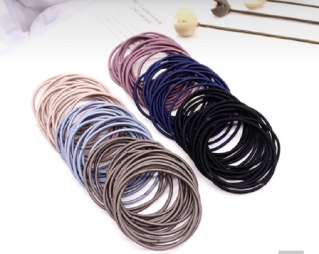 Set 100 dây cột tóc co dãn tốt