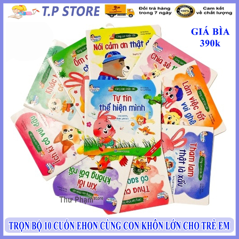 COMBO Bộ 10 Cuốn Truyện Tranh Giao Tiếp Cùng Con Khôn Lớn - Ehon Cùng Con Khôn Lớn Song Ngữ Anh Việt Cho Trẻ Em - Kỹ Năng Giao Tiếp Cho Bé