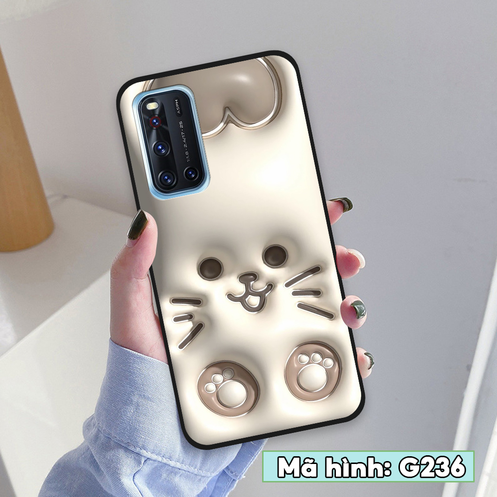 Ốp lưng Vivo V19 / Vivo 1933, ốp điện thoại vivo hình gấu 3D dễ thương, thời trang