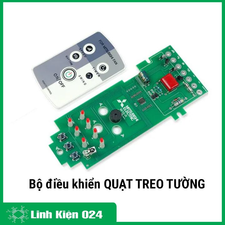 Combo bộ điều khiển quạt từ xa và mạch Mitsubishi ( đã có pin )