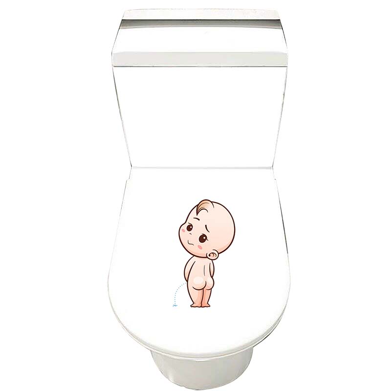 Decal dán toilet cậu bé toilet - trang trí nhà cửa - thuthaodecor