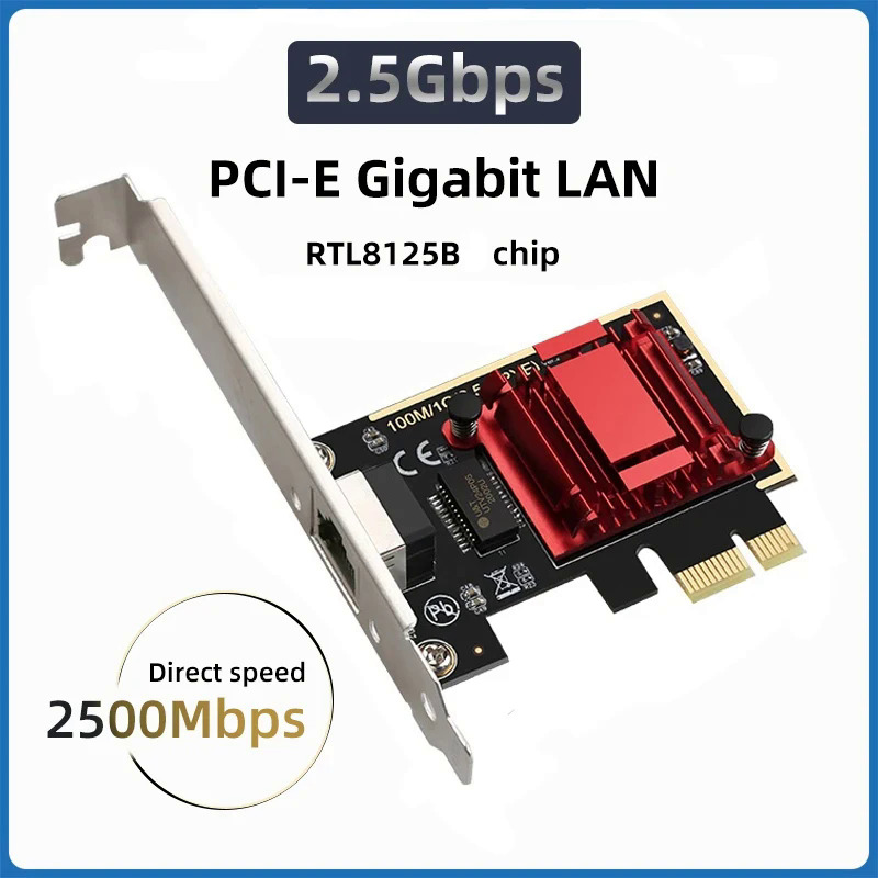 2.5g pci-e để rj45 card mạng rtl8125b chip gigabit ethernet pci express card mạng 101002500mbps 1gbps2.5gbps cho pc
